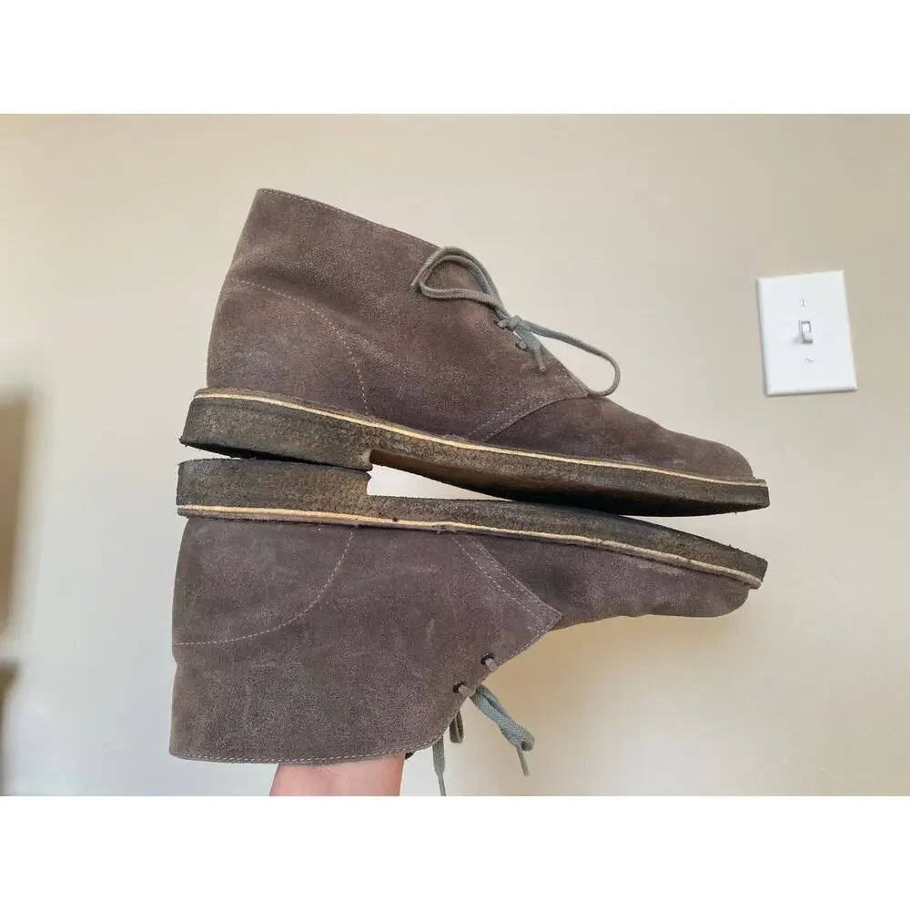 Clarks Originals Desert Boots Mens 11.5 M Taupe Suede Crepe Sole Chukka Shoes